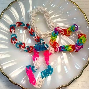 Four Rainbow Loom Bracelets